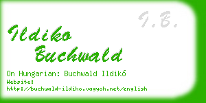 ildiko buchwald business card